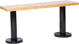 Banc de vestiaire avec pattes tubulaires