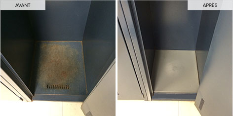 Fond de vestiaire avant-après